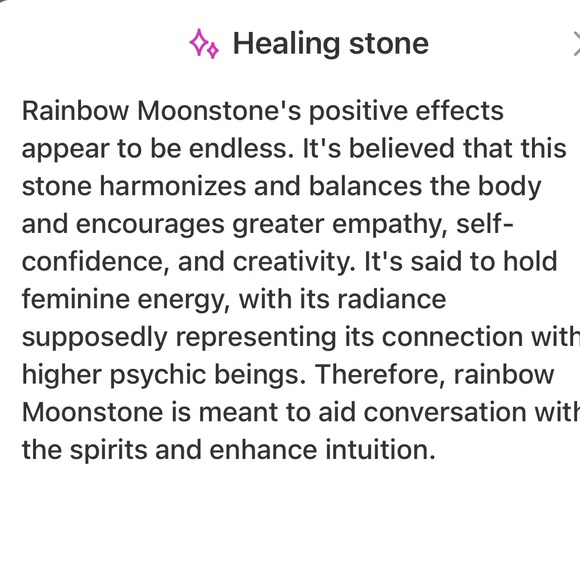 Oval Moonstone Gemstone Silver Ring 7.3/4 - Picture 10 of 10